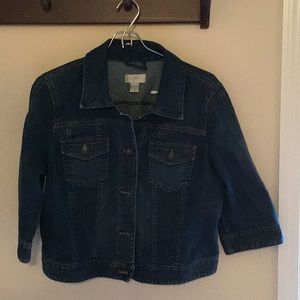 Loft Waist Length 3/4 Sleeve Jean Jacket